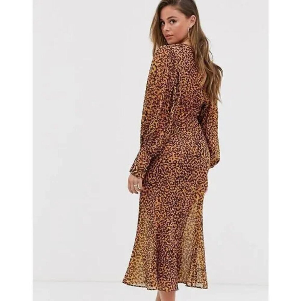 C/Meo Collective Apparent Long Sleeve Dress With An All Over Abstract Animal Pri - Picture 7 of 9